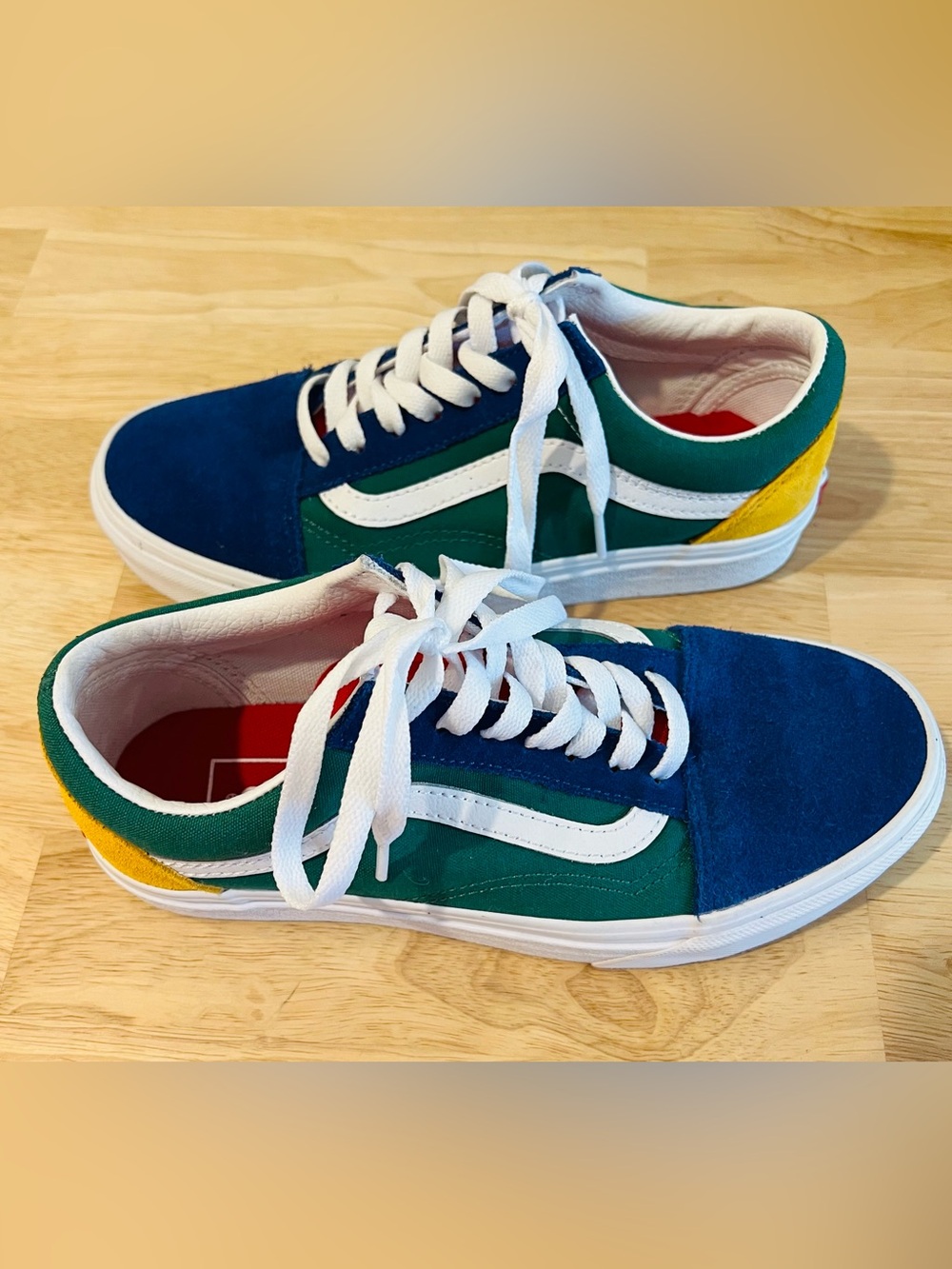 Vans Old Skool Colorblock Low-Top Sneakers, Size Youth/Men 5.5 or Women 7